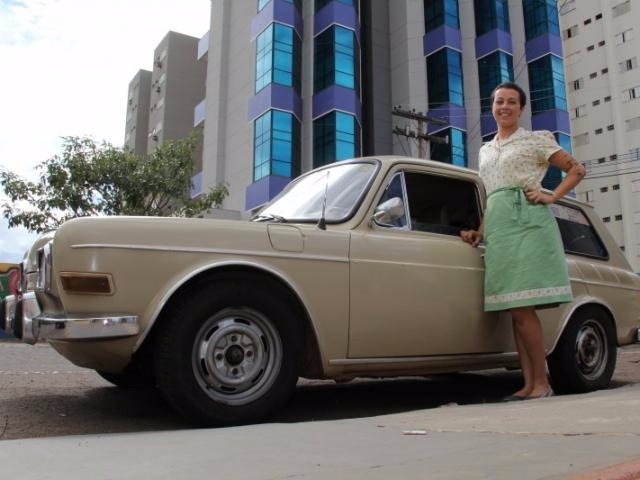 Carros que viraram “ícones” e fazem parte da história da capital sul-mato-grossense Manicure Karen teve sua Variant reformada no quadro Lata Velha, do programa da Rede Globo, Lata Velha. (Foto: Marcos Ermínio)