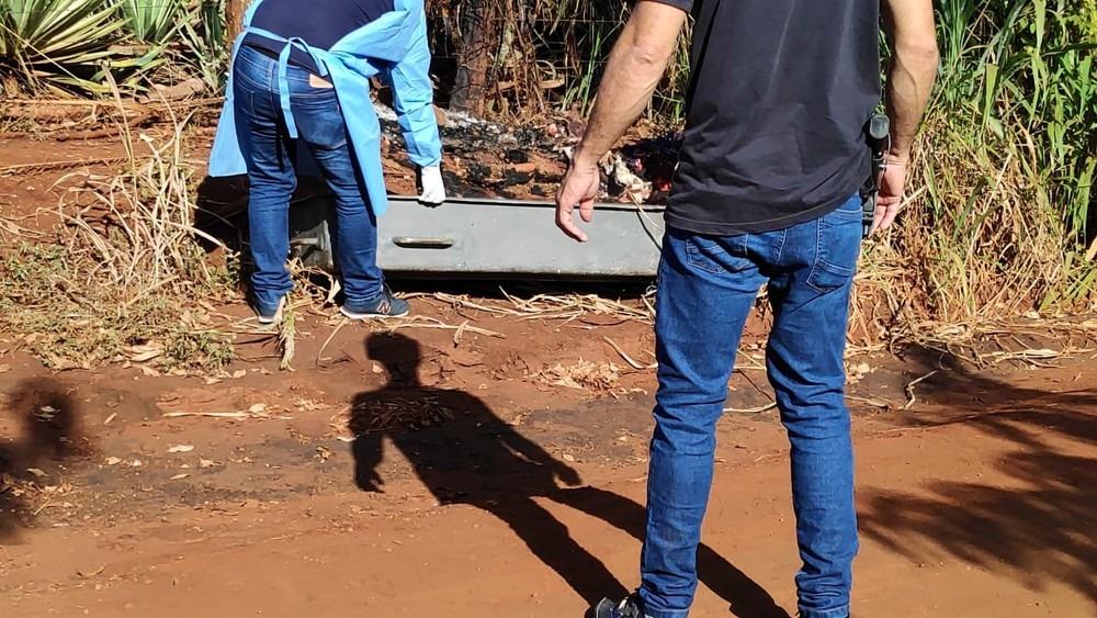 Corpo de idoso morte com 40 facadas e carbonizado foi encontrado no dia 22, em Dourados. Adilson Domingos