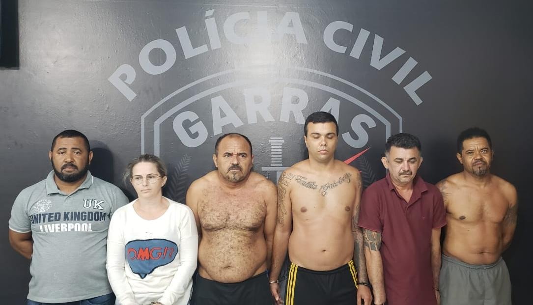 Membros da quadrilha que foram presos.