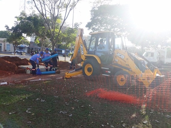 Sanesul finaliza setorização e melhora o fornecimento de água em Jardim Equipes durante os trabalhos de setorização em Jardim. Foto:Acom