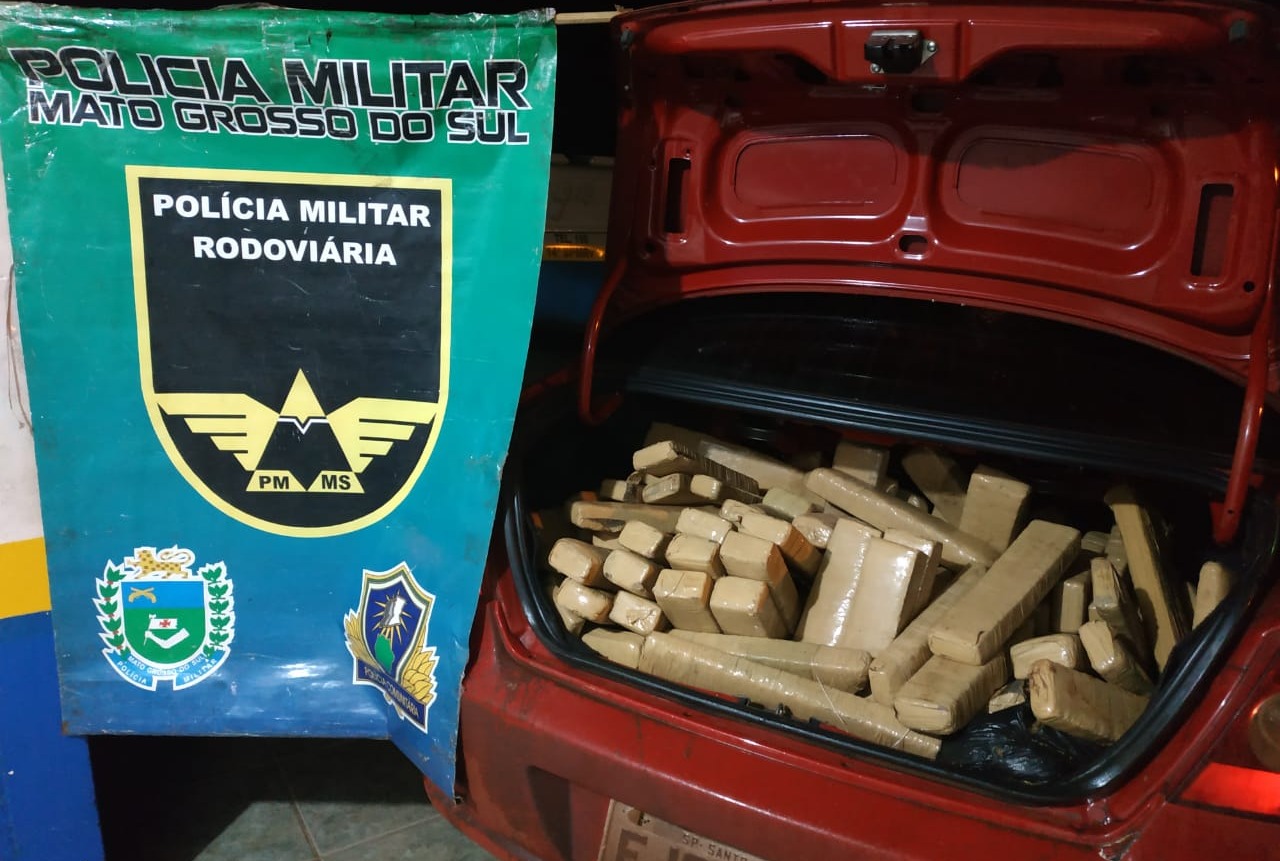 Polícia Rodoviária apreende 204 quilos de maconha na MS-164 Divulgação