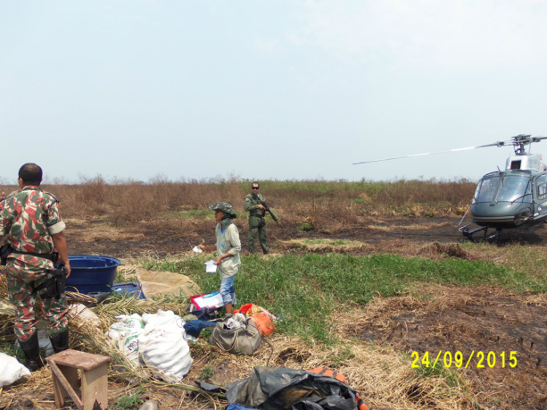 PMA e Policiamento Aéreo realizam operação preventiva a crimes ambientais no Pantanal