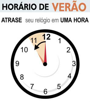 Atrase o relógio em uma hora.