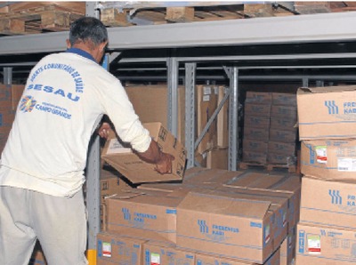 Justiça impõe R$ 40 milhões em gastos com saúde Prefeitura tem almoxarifado específico para atender a ordens do Poder Judiciário - Foto: Paulo Ribas/Correio do Estado