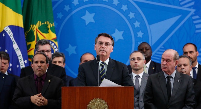 Bolsonaro fez pronunciamento para comentar acusações de Moro
Alan Santos/PR 