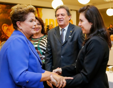 Simone Tebet e Moka acompanharam a reunião.