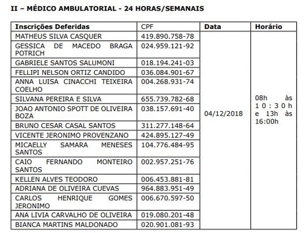 Prefeitura convoca 38 médicos ambulatoriais para reforçar atendimento