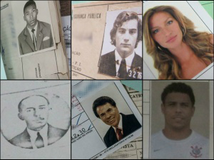 Polícia paulista protege 400 RGs de famosos em cofre vigiado Pelé, Ayrton Senna, Gisele Bündchen, Santos Dumont, Silvio Santos e Ronaldo: Polícia Civil de São Paulo guarda RGs de mais de 400 famosos em cofre secreto (Fotos: Victor Moriyama e Kleber Tomaz/G1)