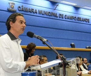 Prefeito de Campo Grande, Marcos Trad, na Câmara - Gerson Oliveira