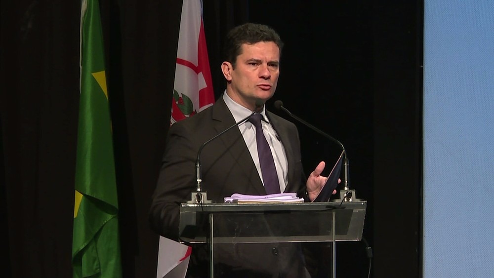 'Seria muito triste' se Supremo alterasse regra sobre prisão em 2ª instância, diz Moro Juiz Sérgio Moro participa de evento em São Paulo neste sábado (26) (Foto: Reprodução)