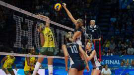 Divulgação/FIBV Volei Feminino Brasil EUA Estados Unidos Mundial