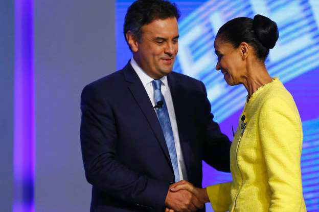 Pesquisas: mais de 60% dos votos de Marina vão para Aécio