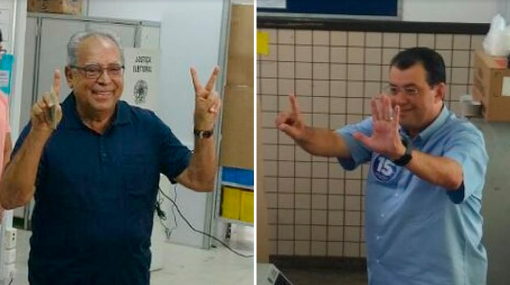 Amazonino e Braga disputam 2º turno da eleição no AM neste domingo Amazonino e Braga disputam voto de 2.338.886 eleitores neste domingo (27) (Foto: G1 AM)