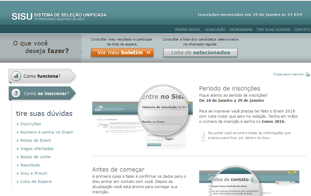 Inscrições para Sistema de Seleção Unificada começa nesta terça