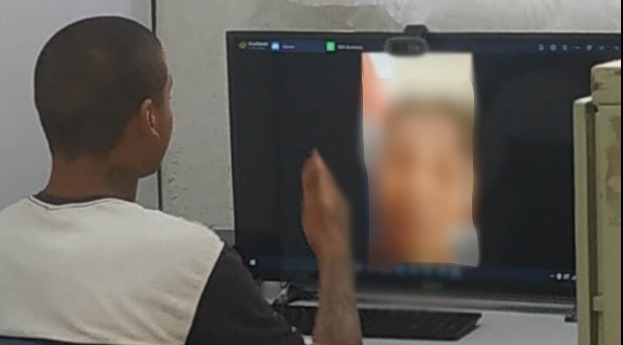 Visita virtual tranquiliza familiares de internos na Unei Dom Bosco Divulgação