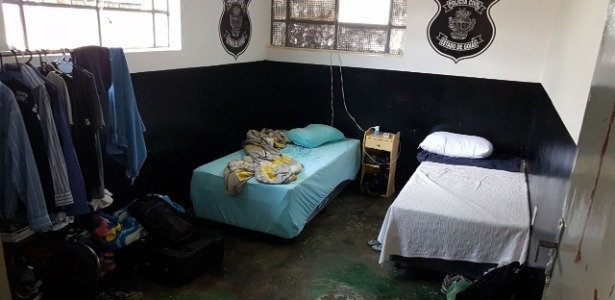 Sala reservada a dormitório de policiais civis em delegacia do interior de Goiás
Divulgação/Sindipol-GO
