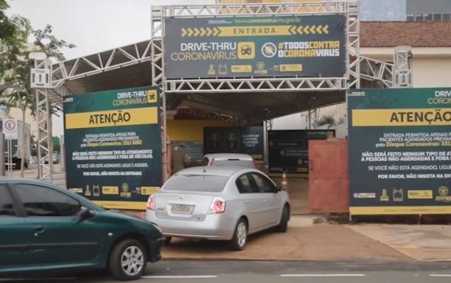 Drive-thru coronavírus na Capital