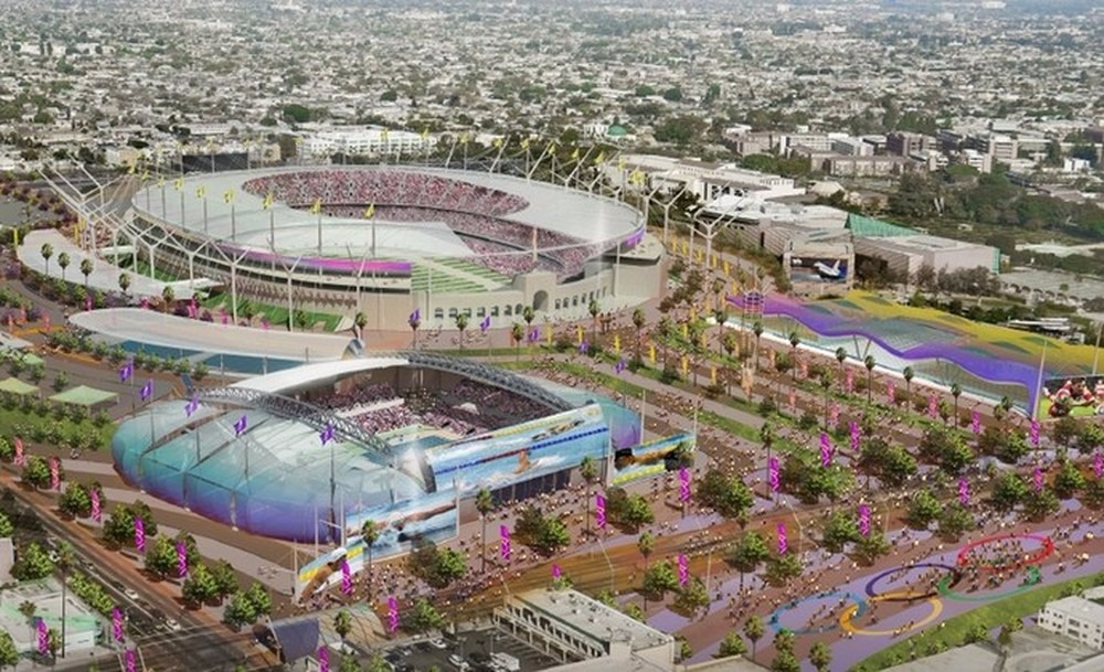 Paris irá sediar a Olimpíada de 2024; Los Angeles, a de 2028 Projeto olímpico de Los Angeles 2024, que agora irá migrar para 2028 (Foto: Reproduçao)
