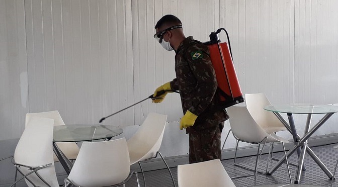 Exército concluiu trabalho de desinfecção no Hospital Regional