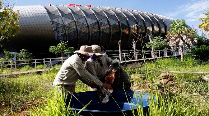 Aquário do Pantanal passa por mutirão contra dengue antes de retomada de obras