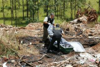 Dois corpos são encontrados em Campo Grande em pontos diferentes Corpo estava embaixo de vários pneus (Cleber Gellio)