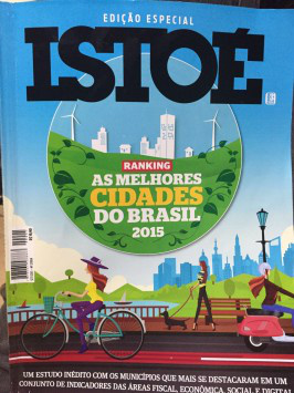 Imagens extraídas da ‘Revista Isto É’ mostrando reportagem sobre Dourados como uma das melhores cidades do Brasil – Reprodução