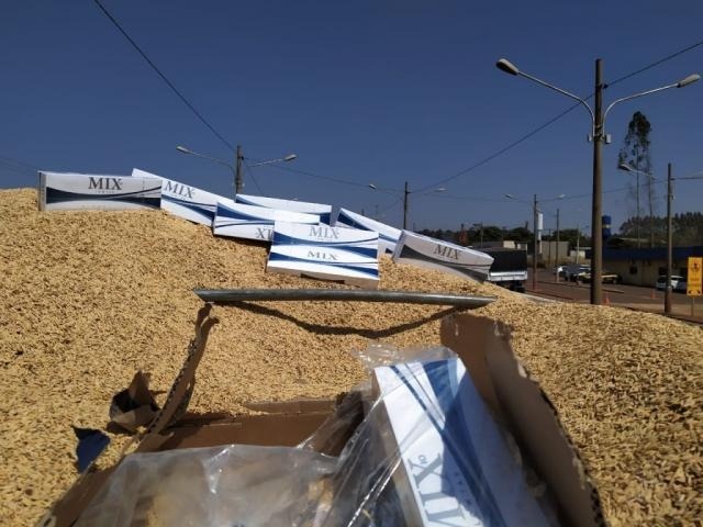 PRF apreende 900 caixas de cigarro escondidos em carga de arroz Adilson Domingos/CG News