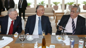 José Maria Marin, Marco Polo del Nero e Eurico Miranda: sorrisos ficaram para trás Foto: Rafael Ribeiro/Divulgação