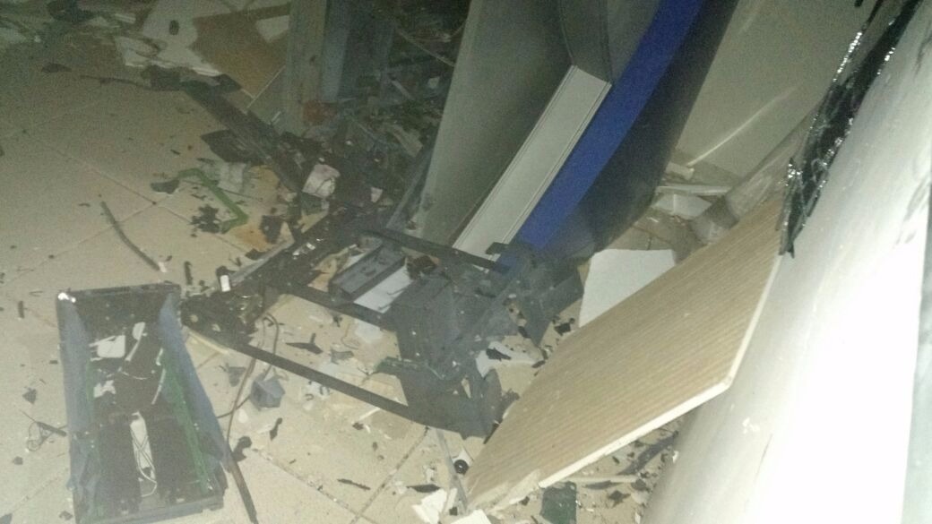 Local onde estava o caixa eletrônico na empresa Cativa.