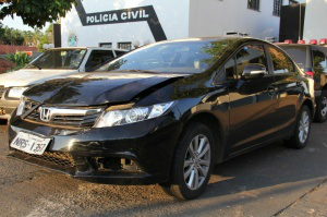Honda Civic apreendido pela PRE. (Foto: Marcos Ermínio)