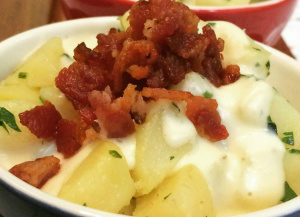 Batatas Gratinadas com Bacon Frito são sugestão para o almoço