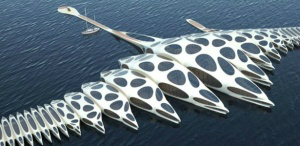 Hotel flutuante é projetado para viajar com as correntezas do oceano O MORPHotel parece uma nave espacial que acabou de pousar no mar- Foto: Divulgação/MORPHotel