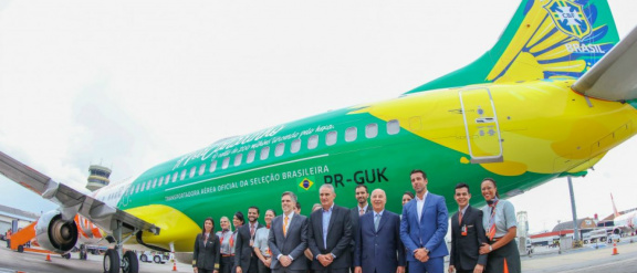 CBF e GOL renovam parceria e apresentam novo avião da seleção Divulgação / CBF