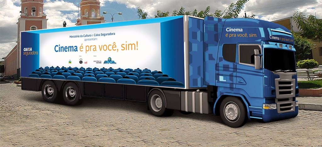 Carreta Cine Caixa Seguradora será instalado no Parque dos Ervais (Foto – Divulgação)