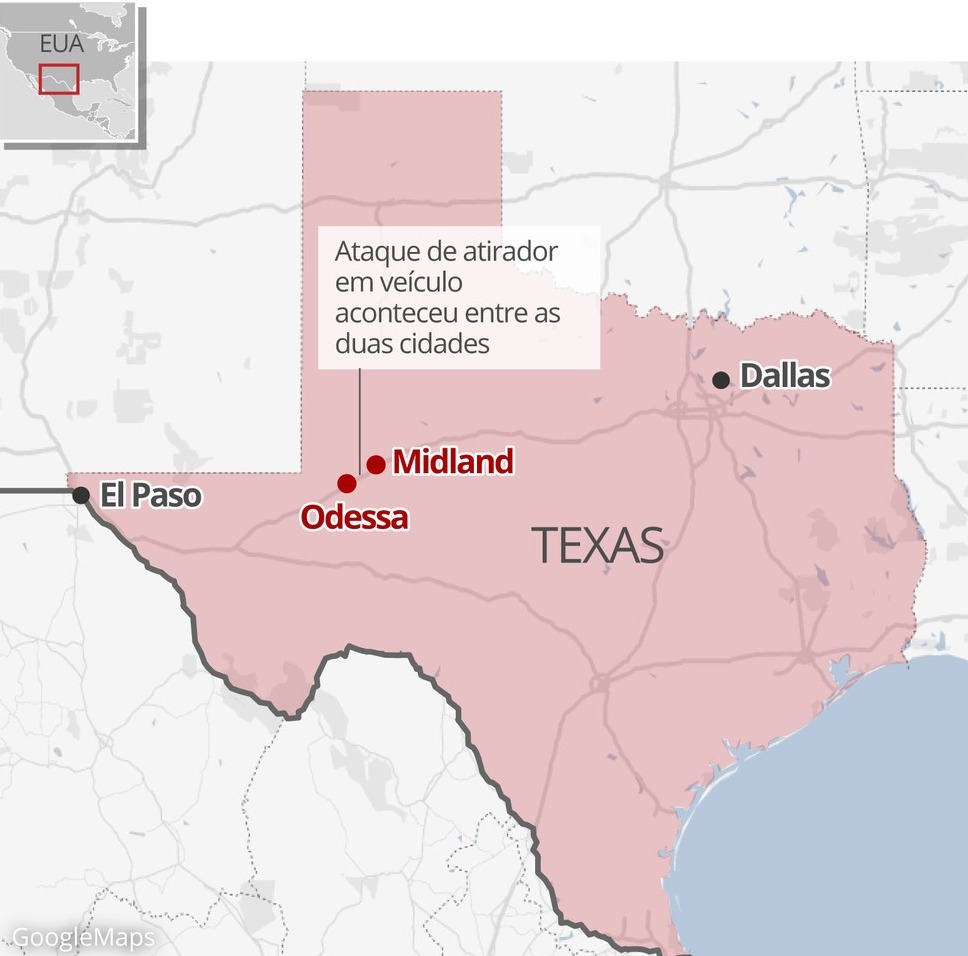 Autoridades confirmam cinco mortes no Texas, EUA Roberta Jaworski /G1