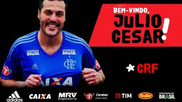 Goleiro Julio Cesar foi anunciado como reforço do Flamengo - Crédito: Reprodução / Twitter Flamengo

 
