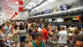 Vendas nos supermercados cresceram 1,25% no ano passado