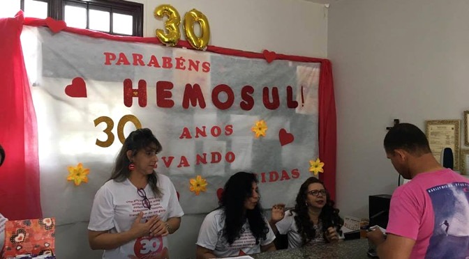 Hemosul comemora 30 anos com ações no interior e na Capital