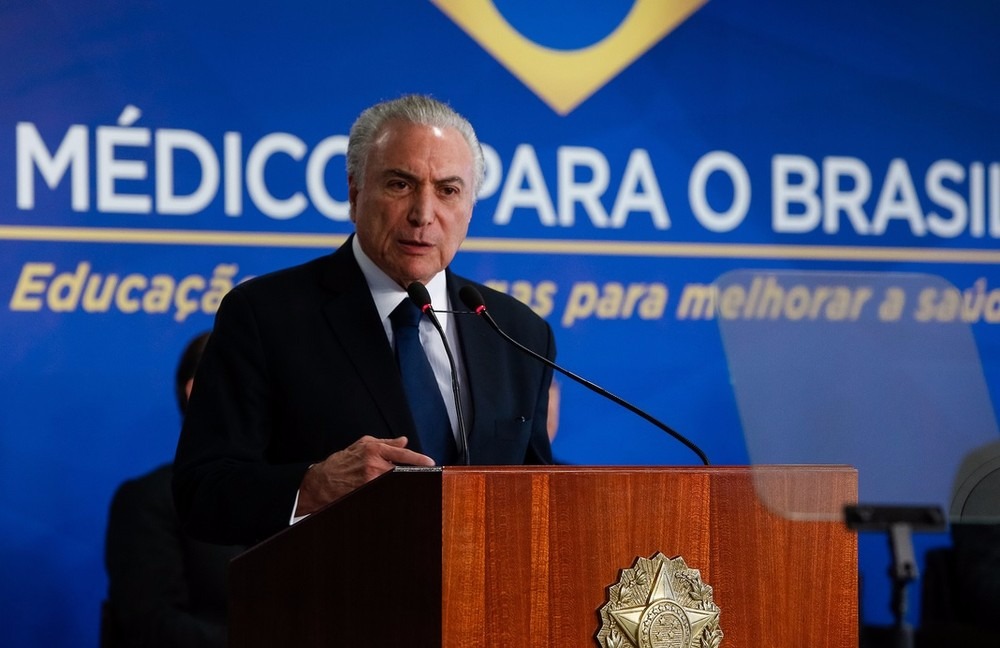 Temer se diz confiante de que Câmara rejeitará denúncia da PGR O presidente Michel Temer, durante evento no Palácio do Planalto nesta terça (1º) (Foto: Alan Santos/PR)