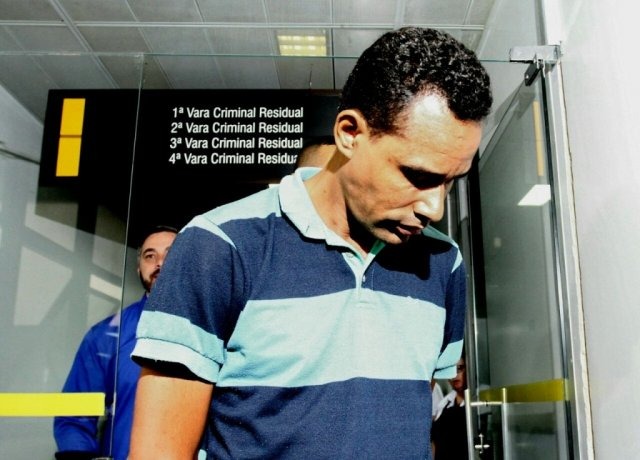 Em audiência, professor nega estupros e esquartejamento de Kauan Professor negou todas as práticas criminosas a ele atribuídas. (Fotos: Saul Schramm)