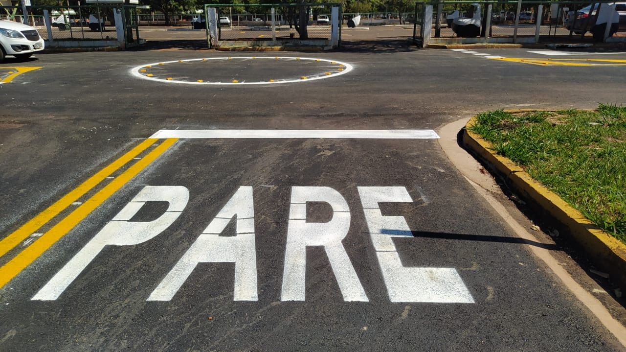 Com obra finalizada, pista de exames e reativa pista de simulação em vias públicas Com obra finalizada, pista de exames e reativa pista de simulação em vias públicas