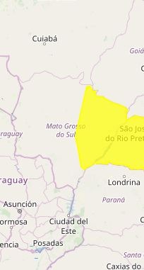 Segue alerta de chuva intensa para cidades de MS do Inmet