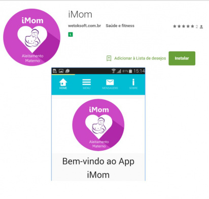 Aluno da UEMS cria aplicativo que orienta mulheres sobre aleitamento materno Você tambem pode baixar o aplicativo entrando na loja do Googe Play