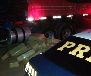 Jorge e Gilson foram flagrados pela PRF transportando droga - Divulgação PRF