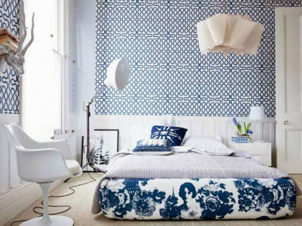Décor do dia: padronagens azuis no quarto Décor do dia: padronagens azuis no quarto