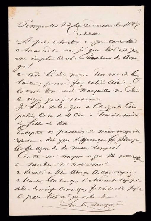 Há correspondências oficiais e pessoais do imperador