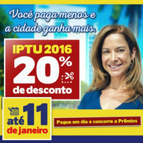 Os descontos são válidos para os contribuintes que estiverem em dia com o IPTU.