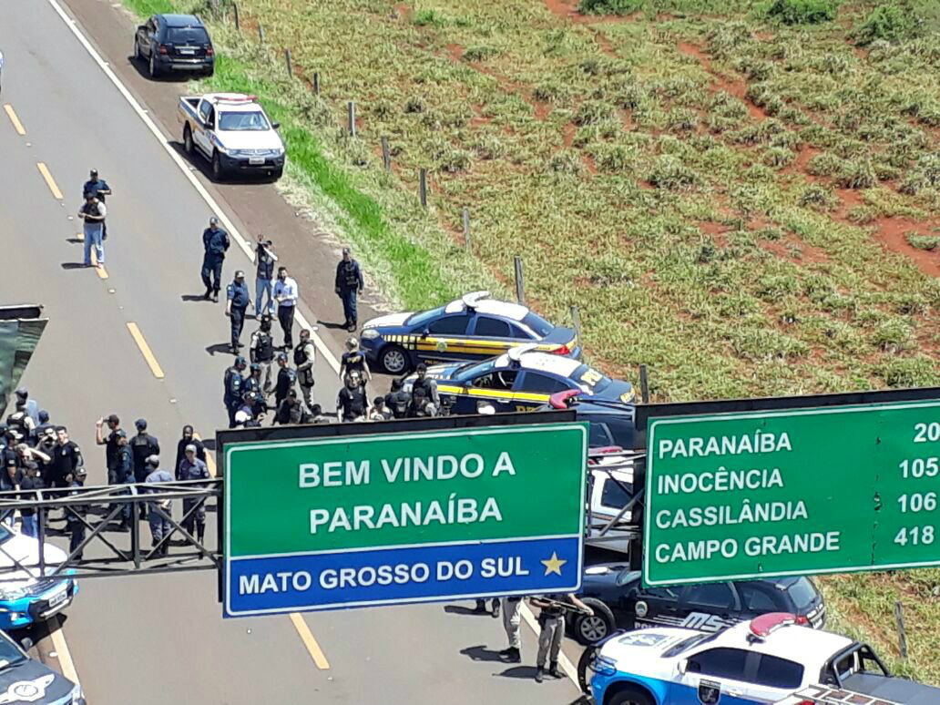 Polícias fecham divisa entre MS e Minas contra o crime Foto: Divulgação/PRF
