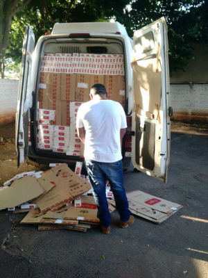 Contrabando de cigarro é apreendido na região sul de Campo Grande PM/Divulgação