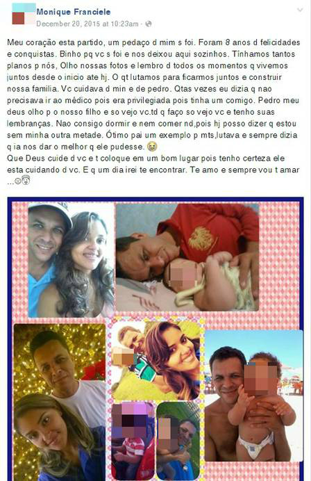 Estudante de Direito posta mensagem na web após tramar morte do marido: ‘Sem minha metade’ Estudante de Direito posta mensagem na web após tramar morte do marido: ‘Sem minha metade’